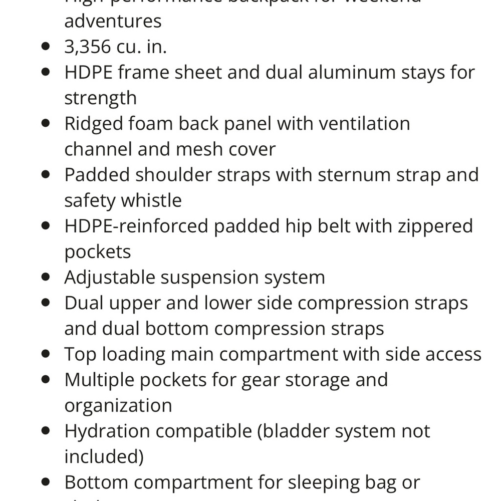 Ascend Rattlesnake 55 pack - Picture 2 of 3